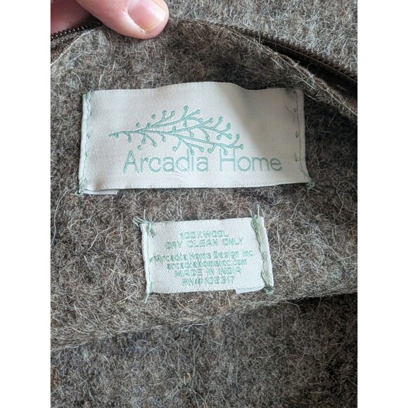 ARCADIA HOME WOOL FELT SNOWFLAKE PILLOW COVER GRAY - Picture 5 of 6